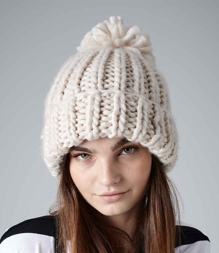 Beechfield Oversized Hand Knit Beanie LSi