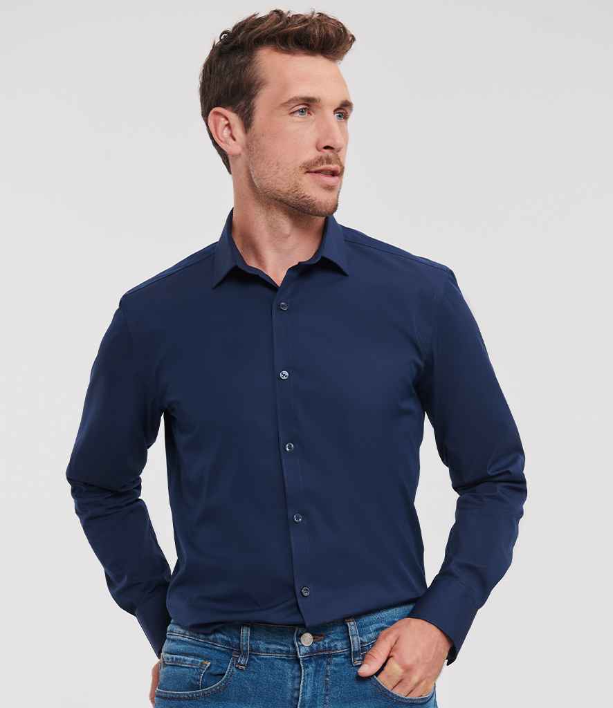 Russell Collection Long Sleeve Ultimate Stretch Shirt