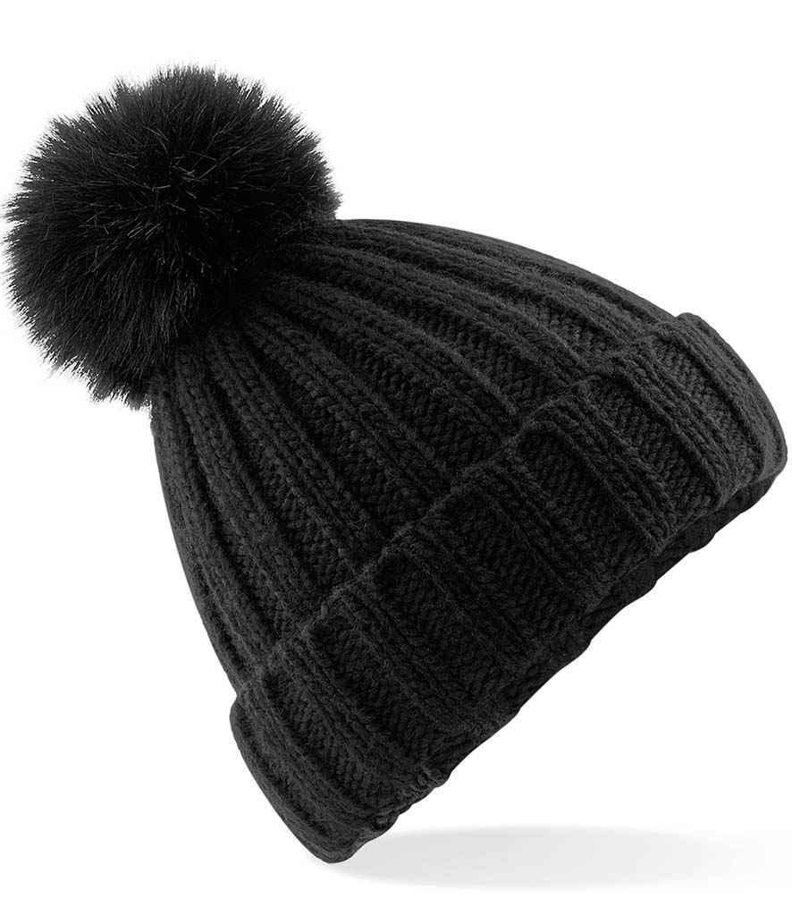 Beechfield Verbier Fur Pop Pom Beanie