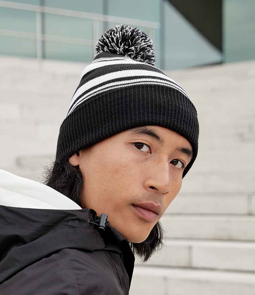 Beechfield Striped Fan Beanie