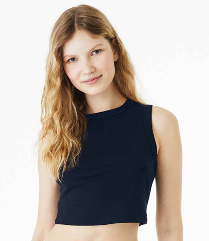 Bella Ladies Micro Rib Muscle Crop Tank Top | LSi