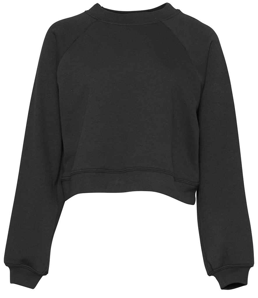 Bella Ladies Raglan Cropped Pullover Sweatshirt