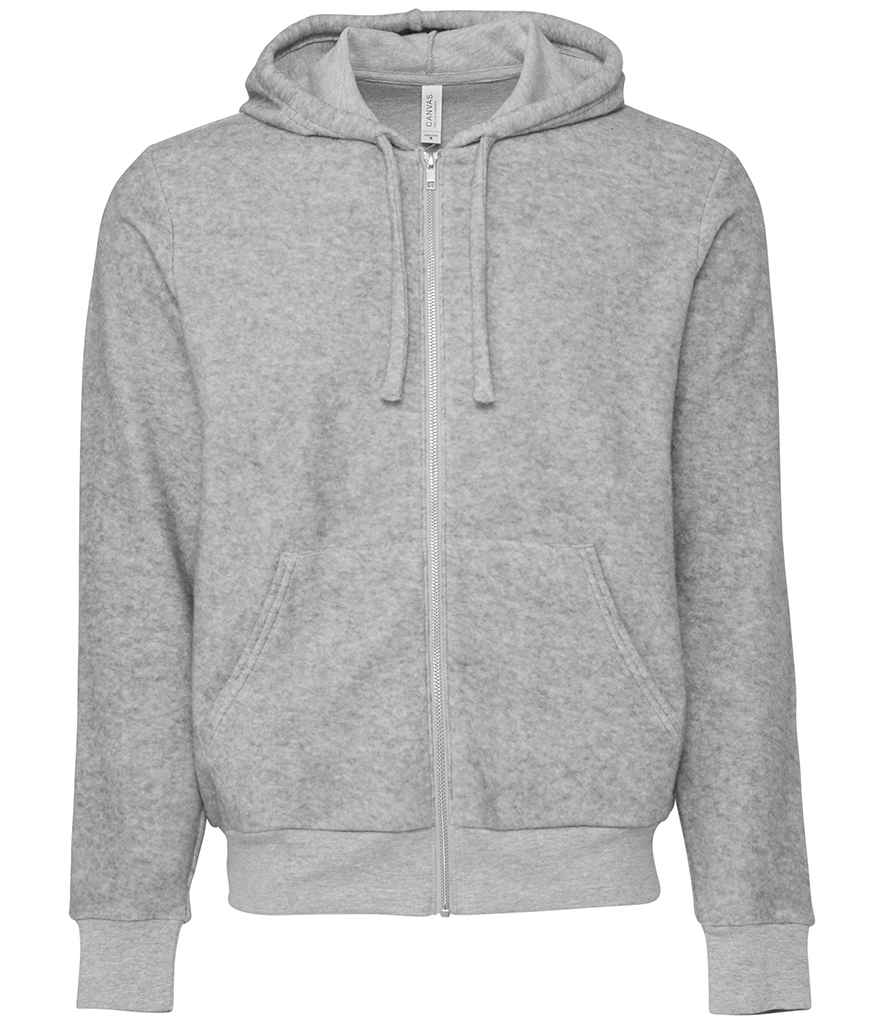 Canvas Unisex Sueded Full Zip Hoodie