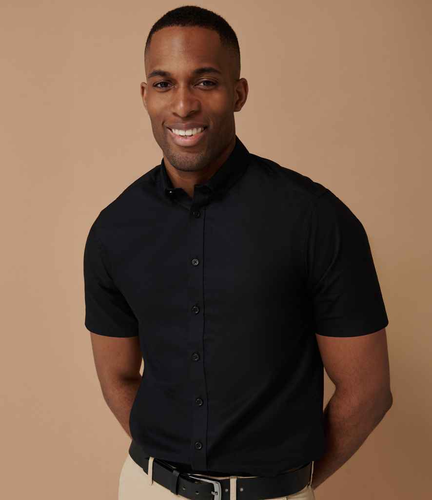 Henbury Modern Short Sleeve Slim Fit Oxford Shirt