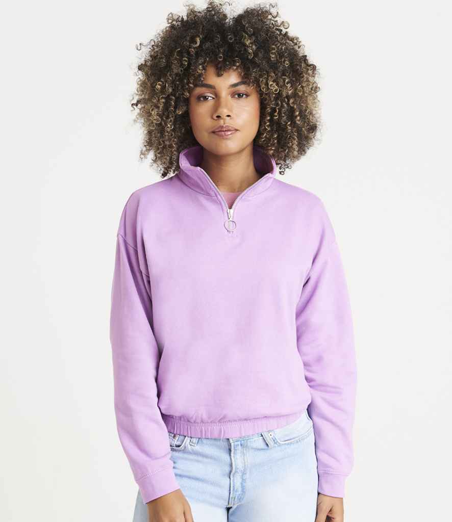 AWDis Ladies Cropped 1/4 Zip Sweatshirt