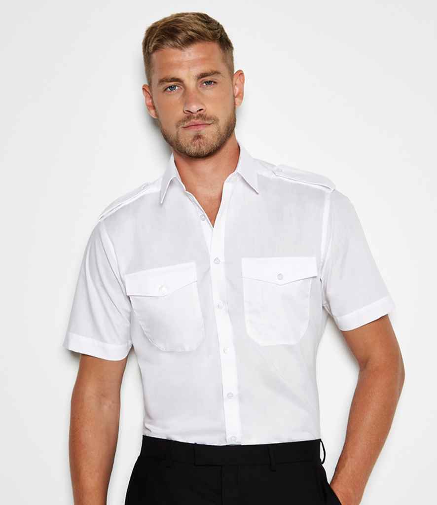 Kustom Kit Short Sleeve Tailored Pilot Shirt