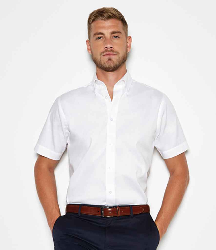 Kustom Kit Premium Short Sleeve Tailored Oxford Shirt