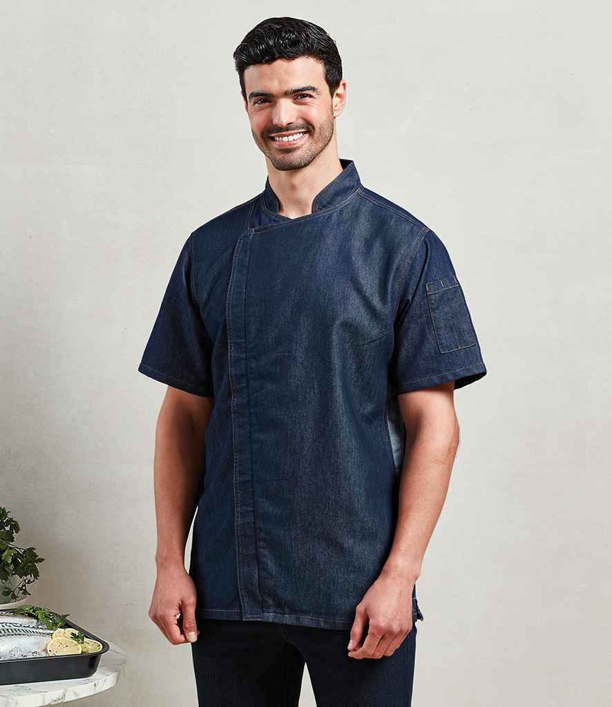 Premier Short Sleeve Zipped Chef's Jacket