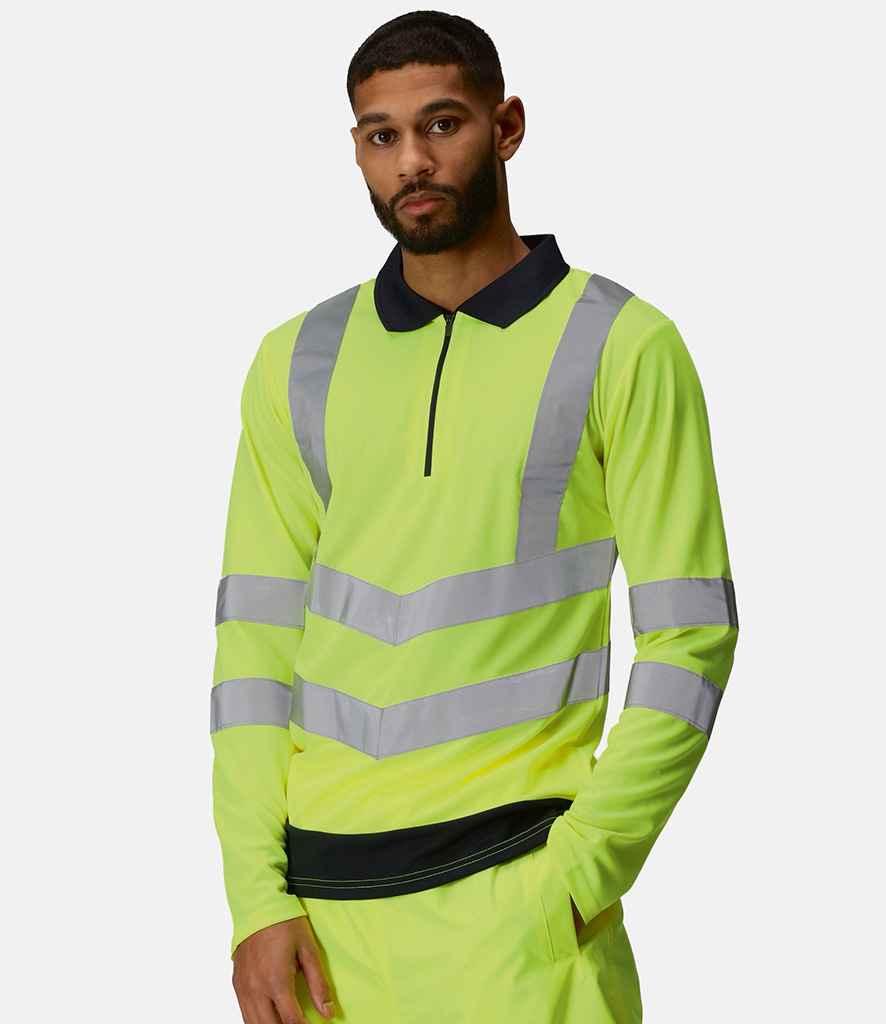 Regatta High Visibility Pro Long Sleeve Polo Shirt