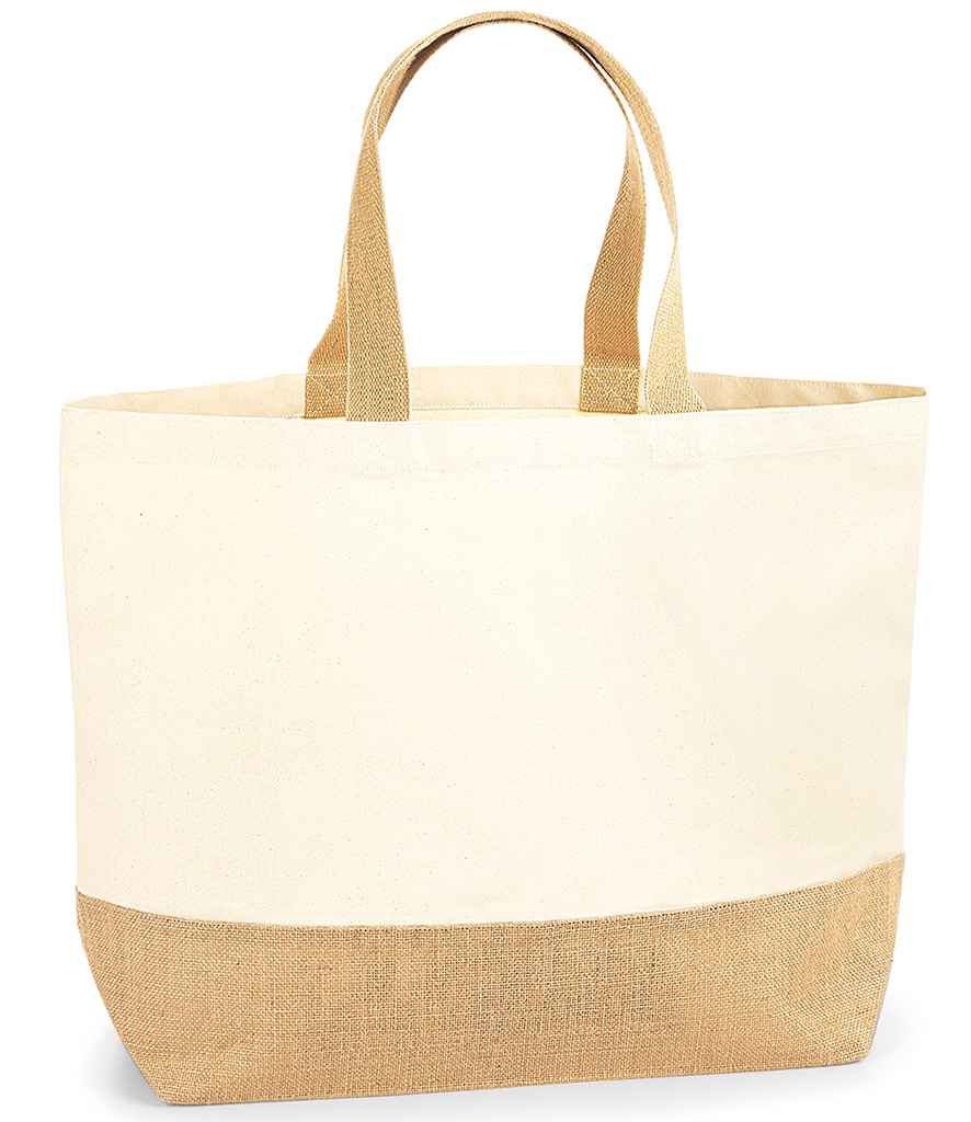 Westford Mill Jute Base Canvas Tote XL Bag