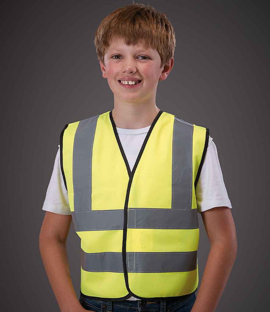 Yoko Kids Hi-Vis Two Band and Braces Waistcoat