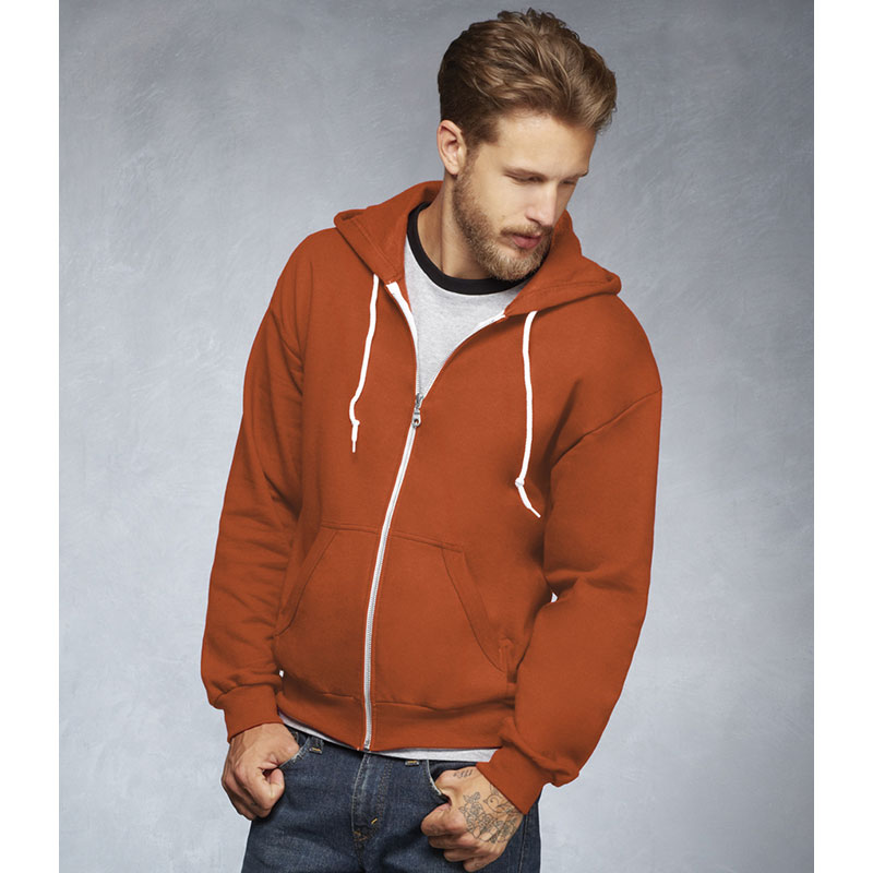 anvil full zip hooded sweatshirt