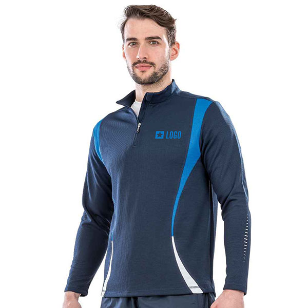 Spiro Unisex Zip Neck Trial Training Top