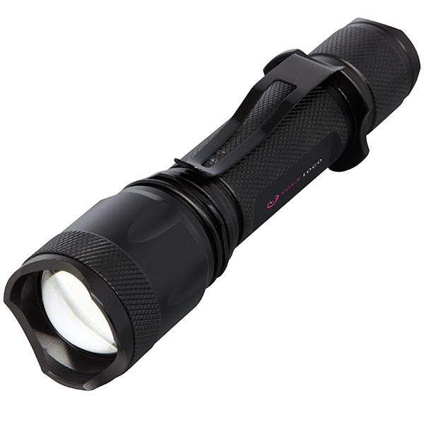 Black Rechargeable Aluminium Torch