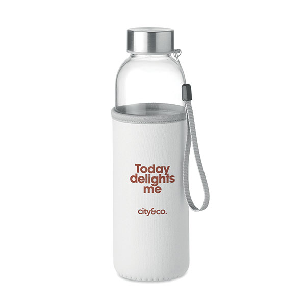 Glass Bottle With Neoprene Pouch