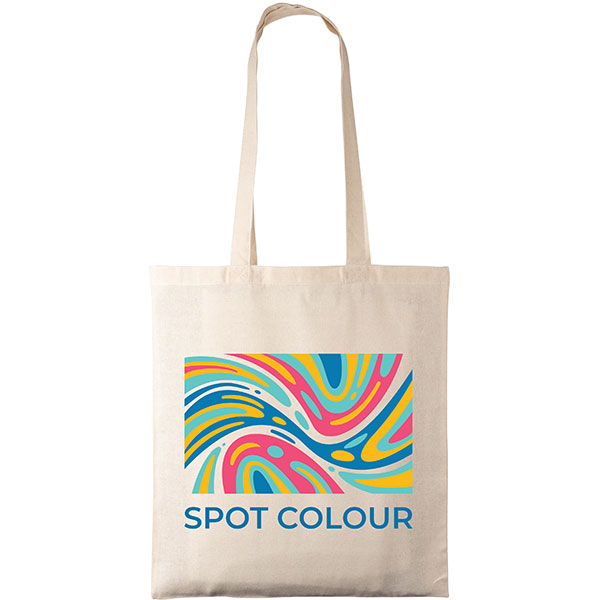 Natural 5oz Cotton Shopper - Spot Colour