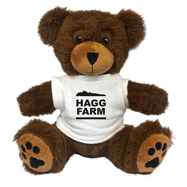 8 Inch George Bear With White T-Shirt