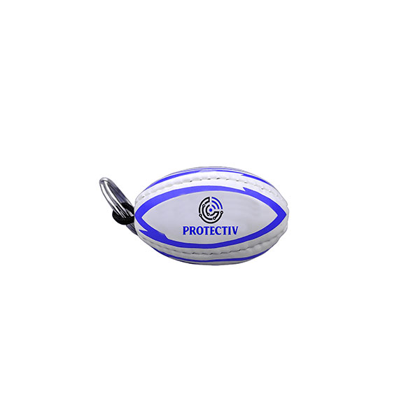 Rugby Ball Key Ring - Spot Colour