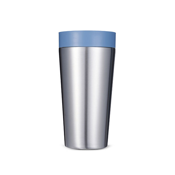 Circular Design 12oz Stainless Steel Travel Mug - Spot Colour