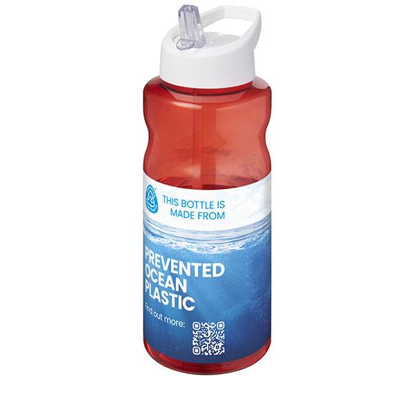 H2O Active Eco Base Spout Lid Bottle 1 Litre - Full Colour