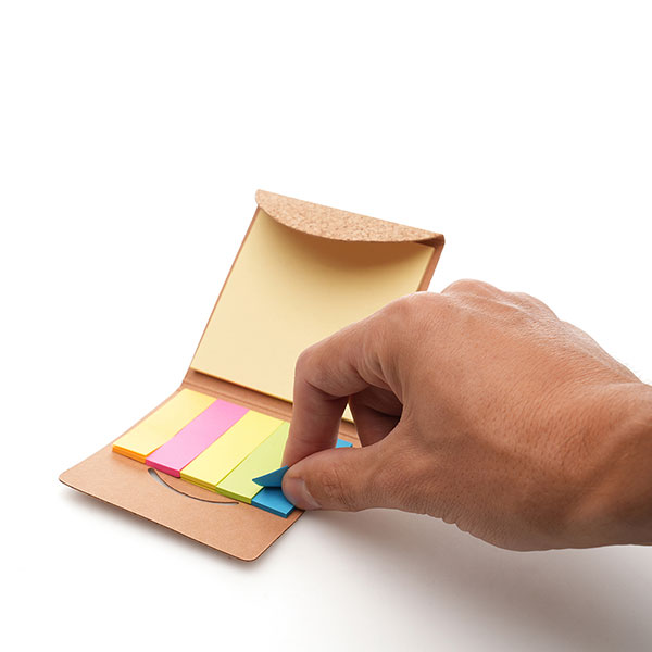 Cork Sticky Notes and Flags Set - Spot Colour