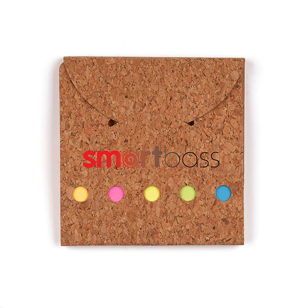 Cork Sticky Notes and Flags Set - Full Colour