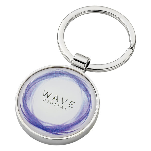 Domed Metal Key Ring