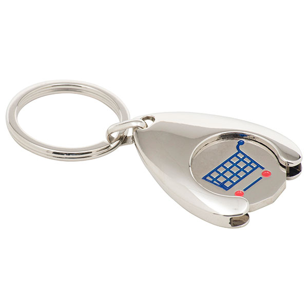 Stamped Enamel Wishbone Trolley Token Key Ring