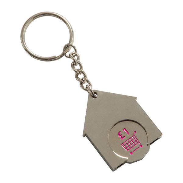 House-Shaped Trolley Token Key Ring