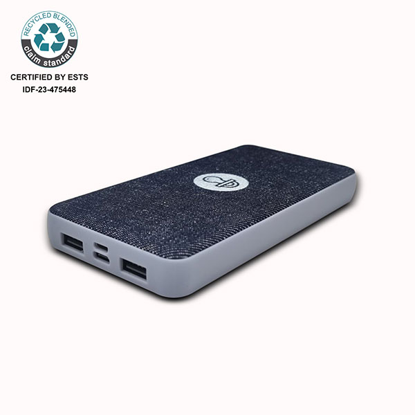 rPET and Cotton Powerbank 10000mAh - Full Colour