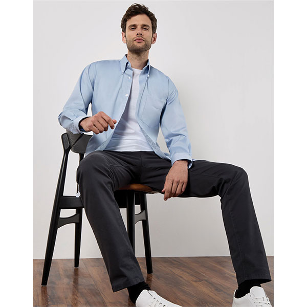 Kustom Kit Long Sleeve Premium Oxford Shirt - Men's