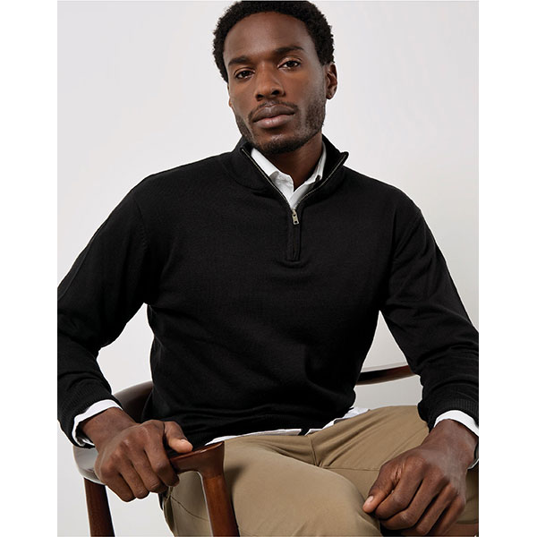 Kustom Kit Regular Fit Arundel 1/4 Zip Sweater