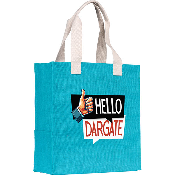 Dargate Coloured Jute Tote Bag - Full Colour