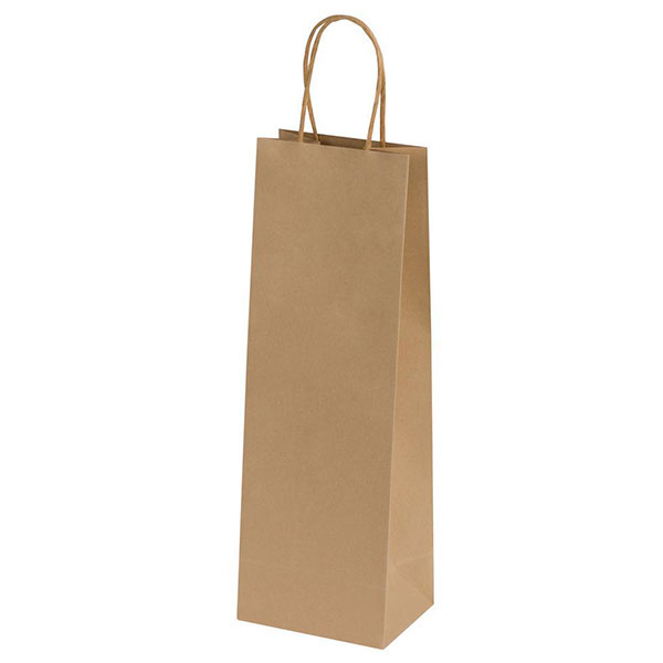 Ashdown Bottle Natural Kraft Paper Gift Bag - Full Colour
