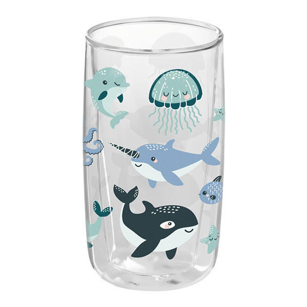 Chili Calypso Double Walled Drinking Glass - 330ml - Full Colour