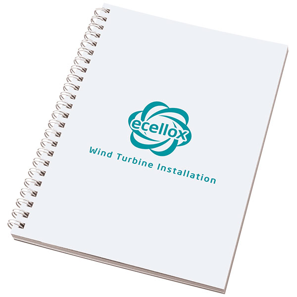 A5 Wiro-Smart Card Cover Notepad - Spot Colour