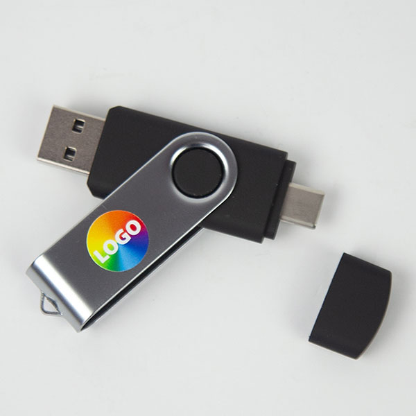 Dual Twister 8GB USB Flash Drive - Full Colour