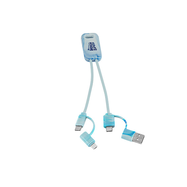 Berners 6 in 1 Recycled Fast Cable - Spot Colour