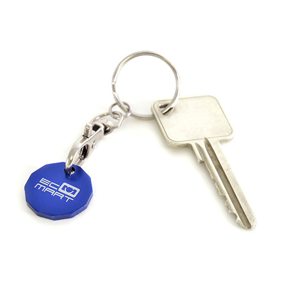 Aluminium Trolley Token Key Ring