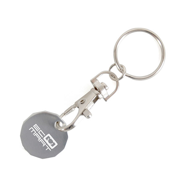 Aluminium Trolley Token Key Ring