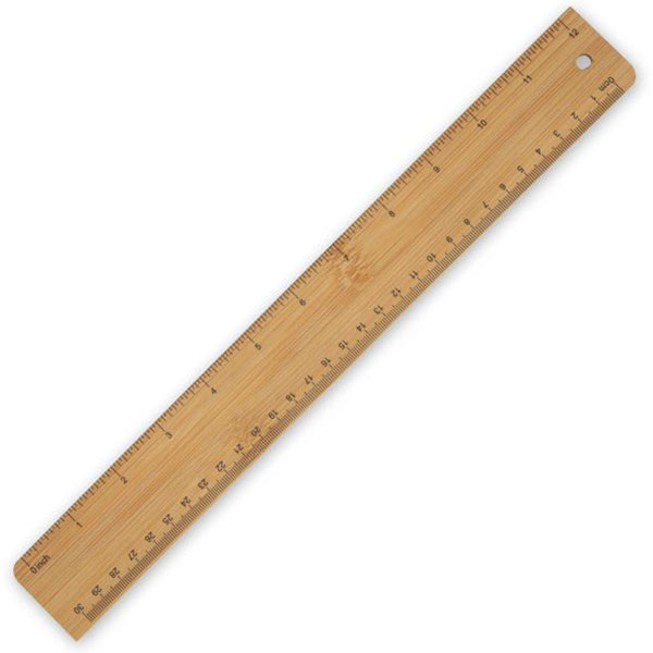 Bamboo Ruler 30cm - Full Colour